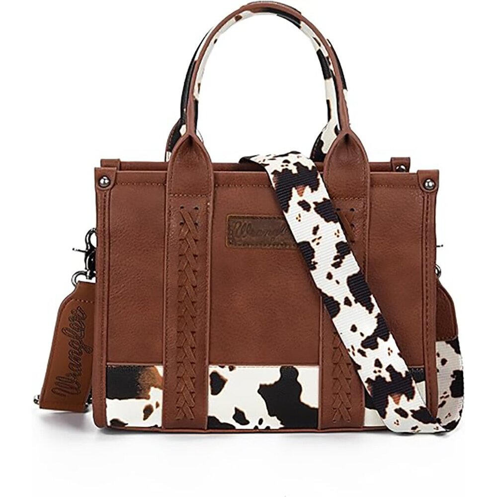 NWT Wrangler Cow Print Purse, Concealed Carry Bag, Adjustable Removable Strap